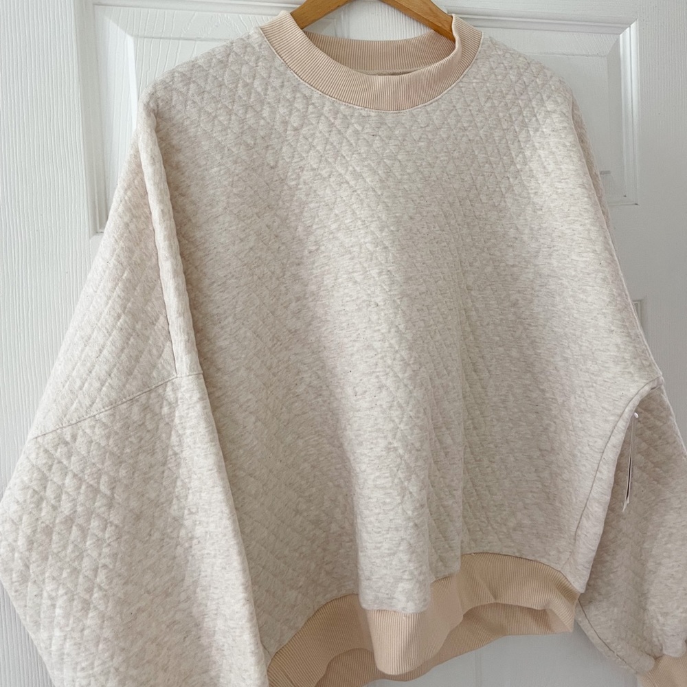JUNE Swimwear Cocooning Sweatshirt - Quilt Oat / L